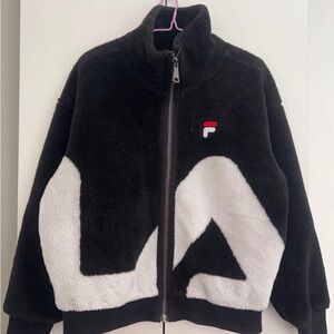 Fila Kids Black and White Puffer Jacket